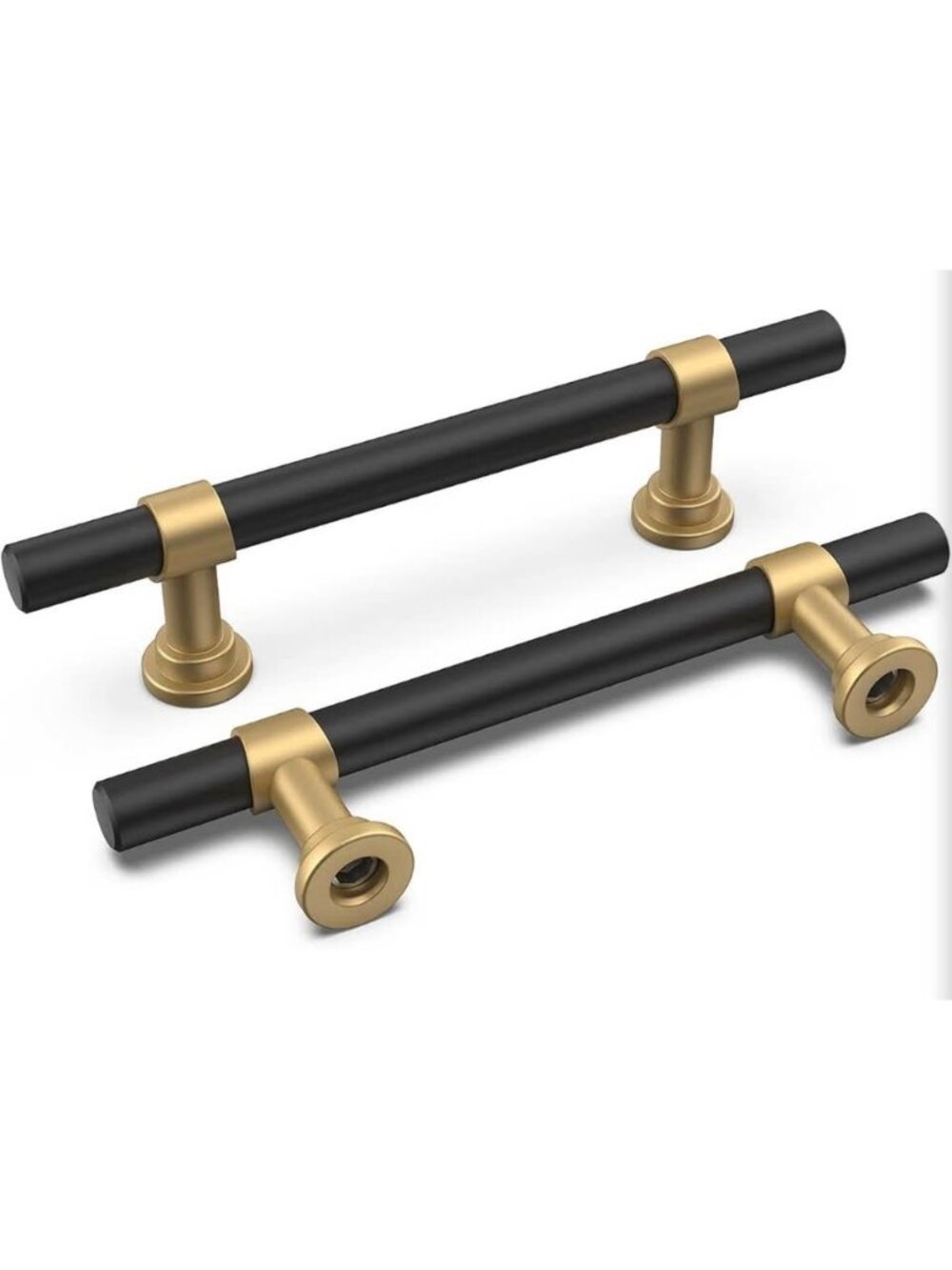 NEW in Box 15 piece Matte Black and Brushed Brass Cabinet Pulls
